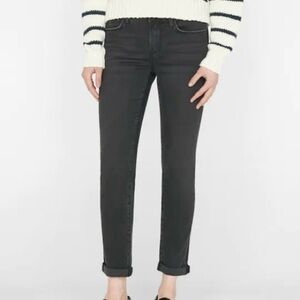 Frame Denim Le Garçon Straight Leg Cropped Jeans in Kerry Wash Size 25